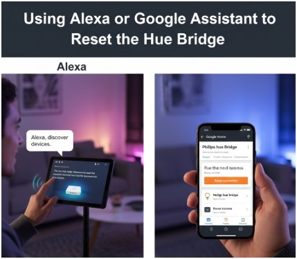 Using Alexa or Google Assistant to Reset the Hue Bridge