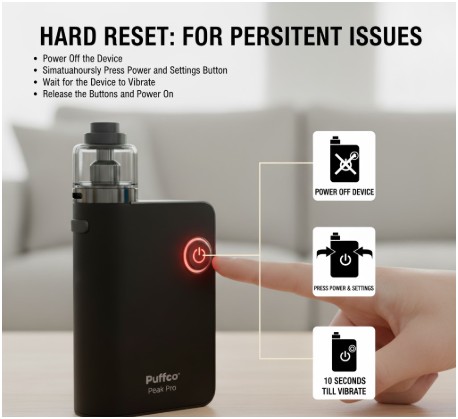 Hard Reset: For Persistent Issues- How to Reset Puffco Peak Pro